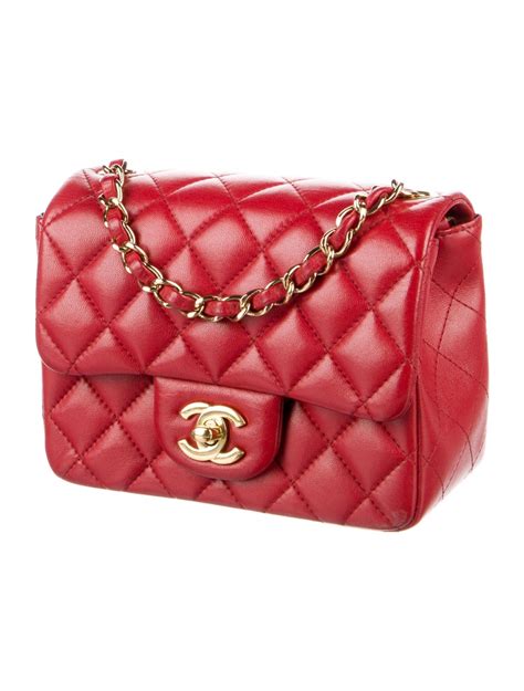 chanel classic bag dark red